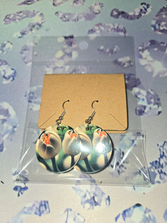 Tulip round earrings
