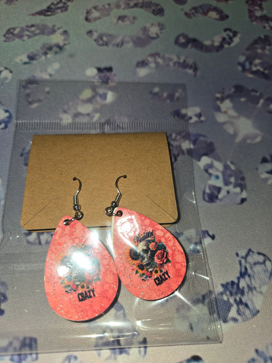 Crazy tear drop earrings